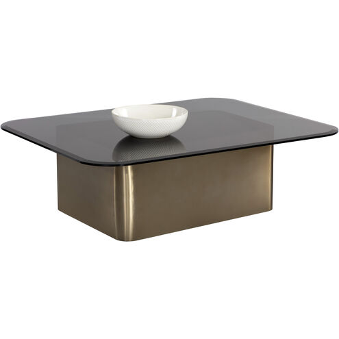 Amadeus 43.25 X 37.5 inch Grey / Antique Brass Coffee Table